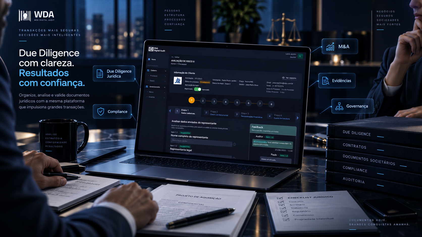 WDA aplicado à Due Diligence jurídica, M&A e auditoria documental